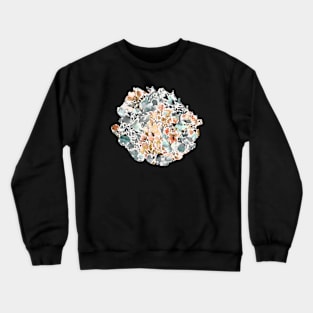 Magic flowers Aqua orange Crewneck Sweatshirt